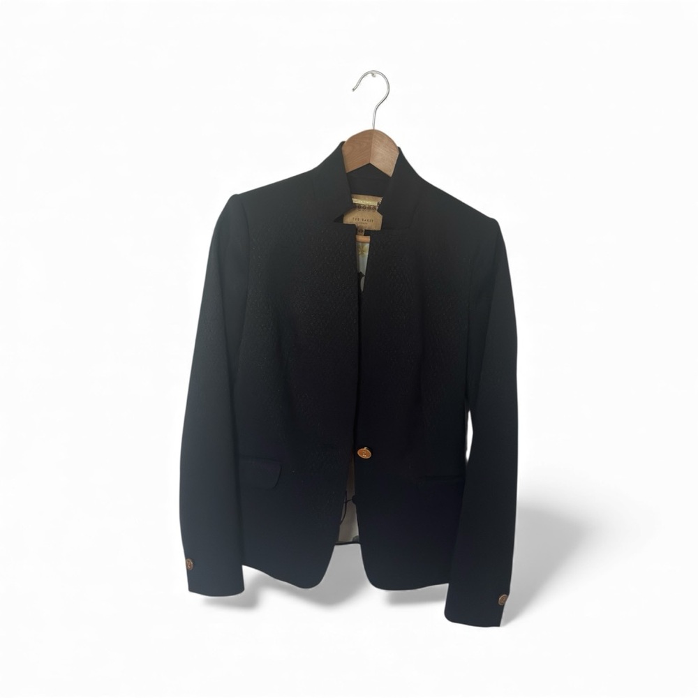 Ted Baker Navy Blazer with Gold Accents
